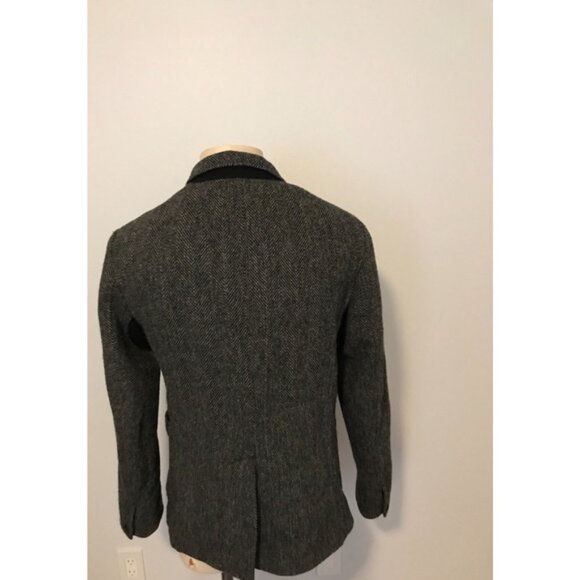 Rag & Bone Harris Tweed Men's St. Regis Gray Overcoat with Pockets - Size 42 - Picture 3 of 15